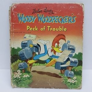 Vintage 1951 Woody Woodpecker's Peck of Trouble Walker Lantz Tell-a-Tale  Book